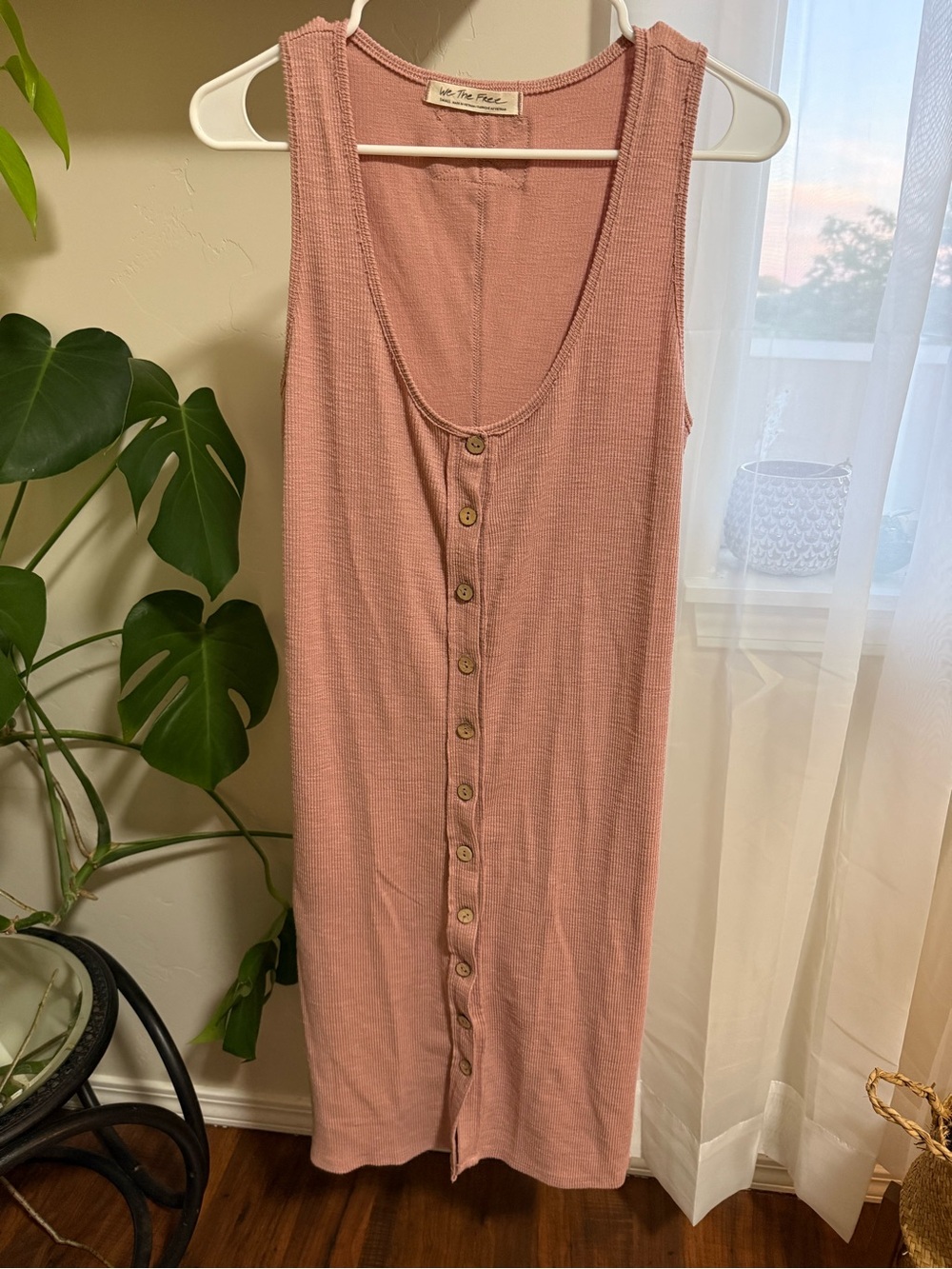 We The Free Long Ribbed Button Down